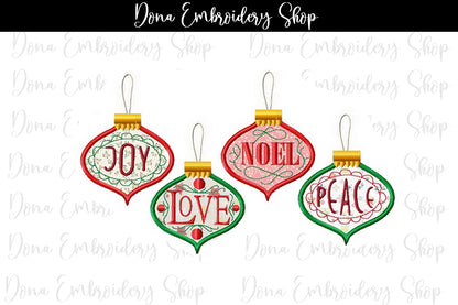 Christmas Ornaments Pack with 28 designs - ITH Project - Machine Embroidery Design