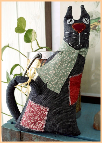 Black Cat Stuffie - ITH Project - Machine Embroidery Design