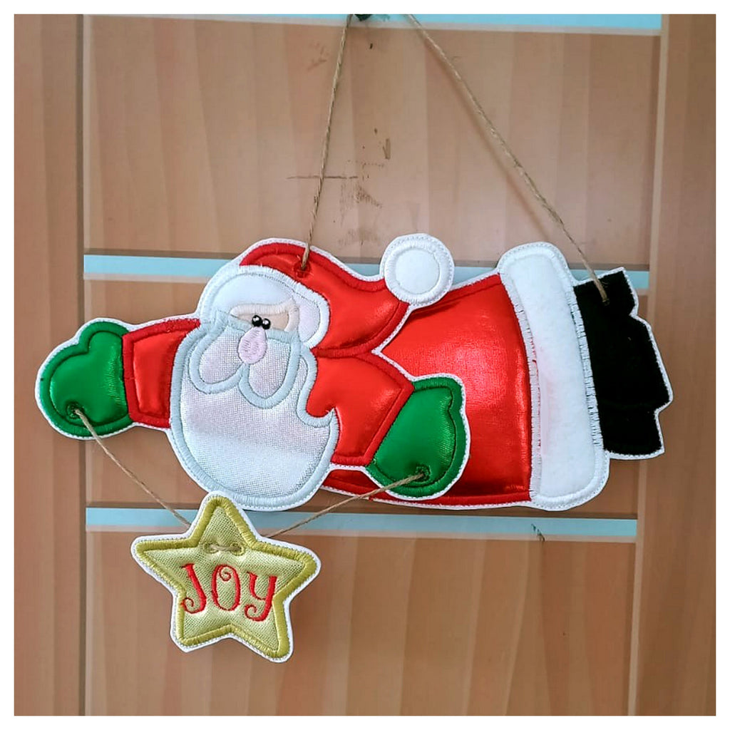 Santa Joy Ornament - ITH Project - Machine Embroidery Design