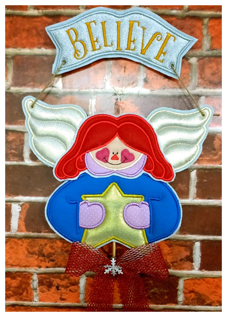 Angel Believe Ornament - ITH Project - Machine Embroidery Design