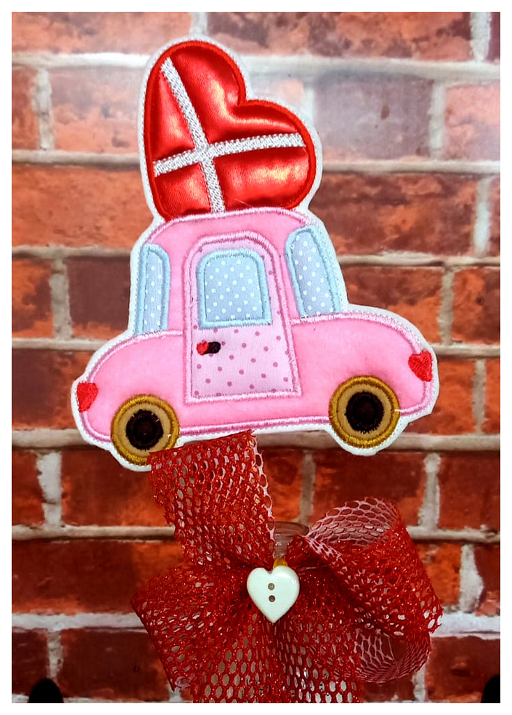 Love Car Ornament - ITH Project - Machine Embroidery Design