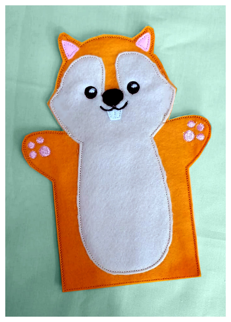Squirrel Puppet - ITH Project - Machine Embroidery Design