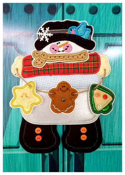 Snowman Ornament - ITH Project - Machine Embroidery Design