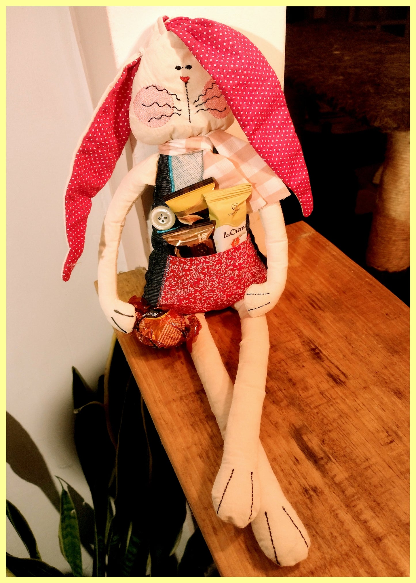 Big Bunny with pocket - ITH Project - Machine Embroidery Design