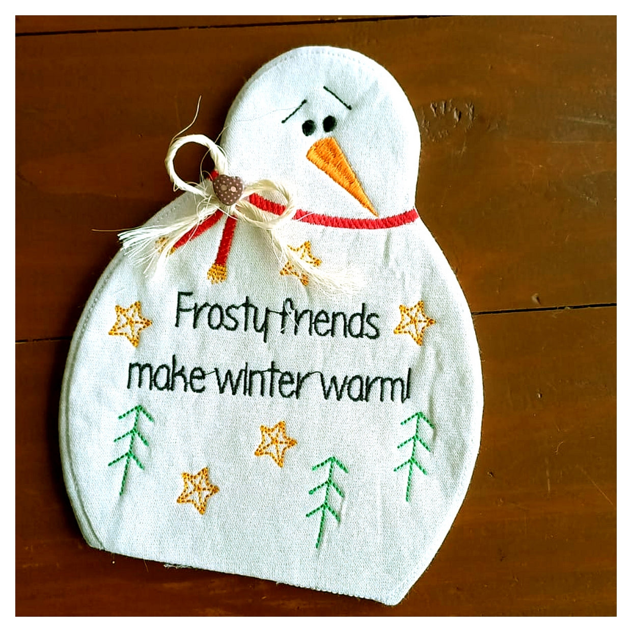 Snowman Mug Rug - ITH Project - Machine Embroidery Design