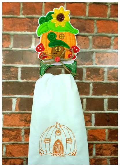 Pumpkin House Set of 2 designs - ITH Project - Machine Embroidery Design