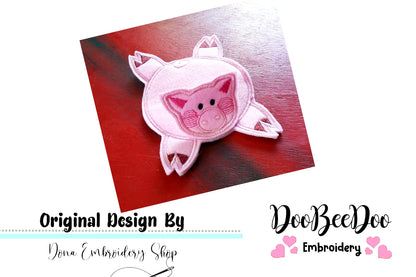 Pig Coaster - ITH Project - Machine Embroidery Design