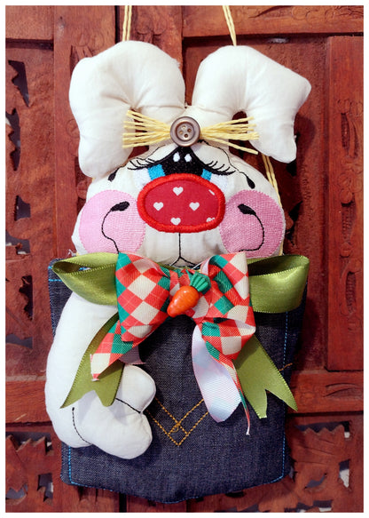 Bunny in the Pocket Ornament - ITH Project - Machine Embroidery Design