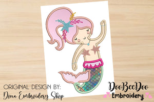 Pink Mermaid - Applique