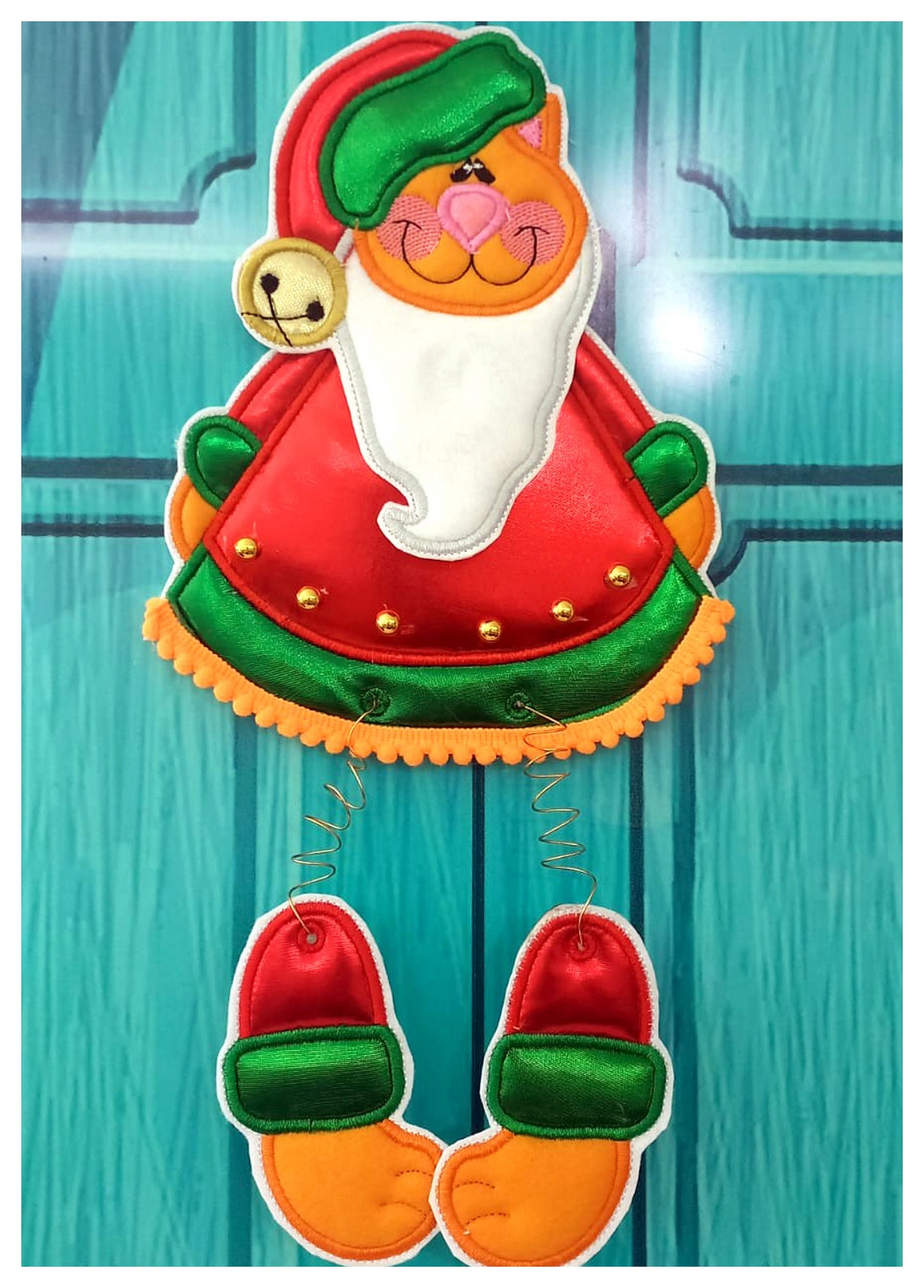 Christmas Cat Ornament - ITH Project - Machine Embroidery Design