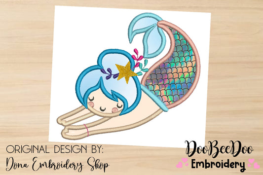 Swimming Mermaid - Applique