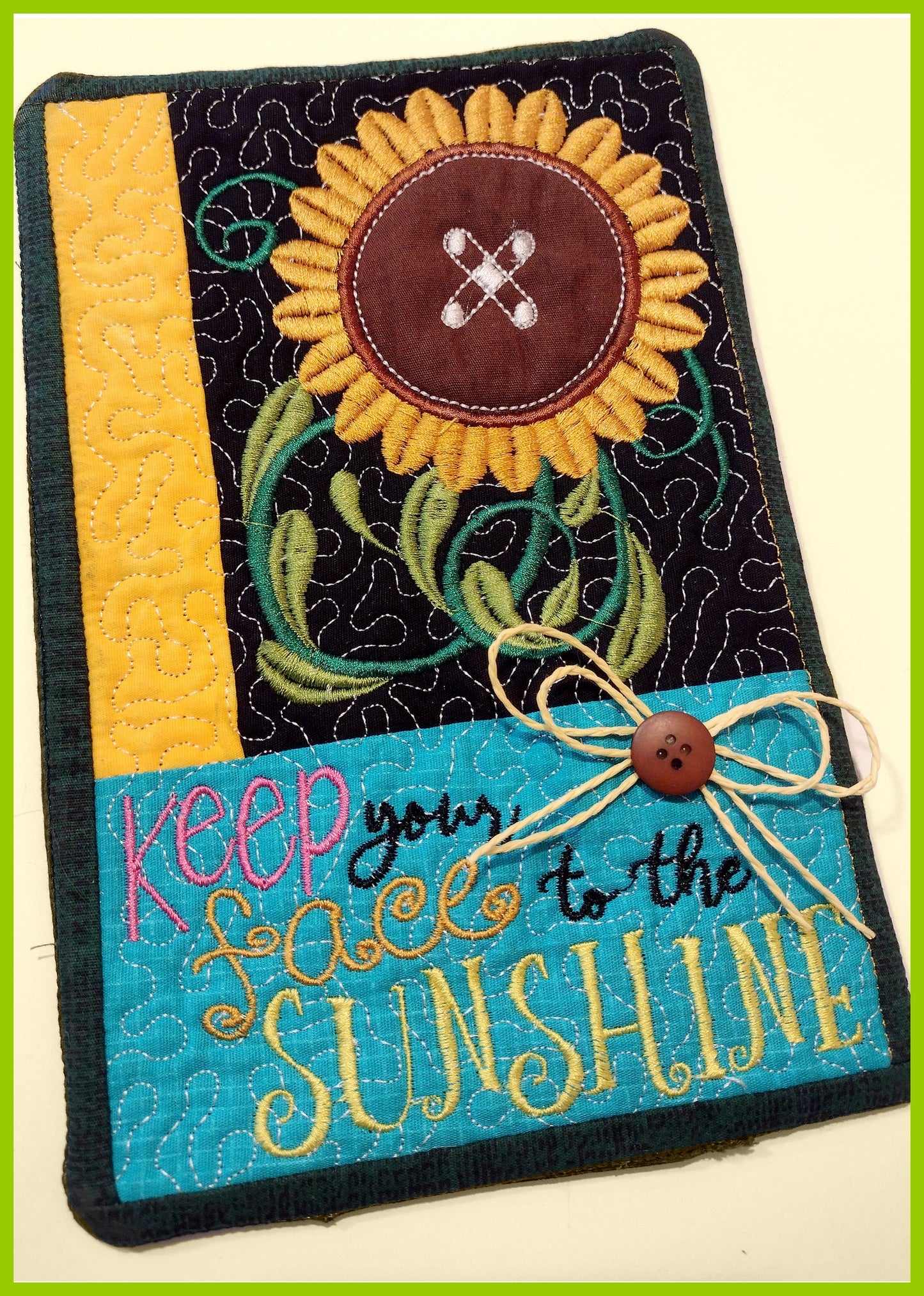 Sunflower Mug Rugs - ITH Project - Machine Embroidery Design