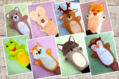 Woodland Animals Puppets Set - ITH Project - Machine Embroidery Design