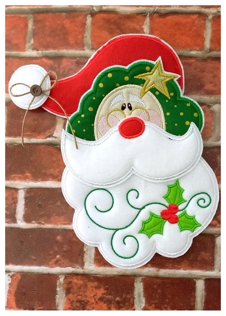 Santa Claus Wall Ornament - ITH Project - Machine Embroidery Design
