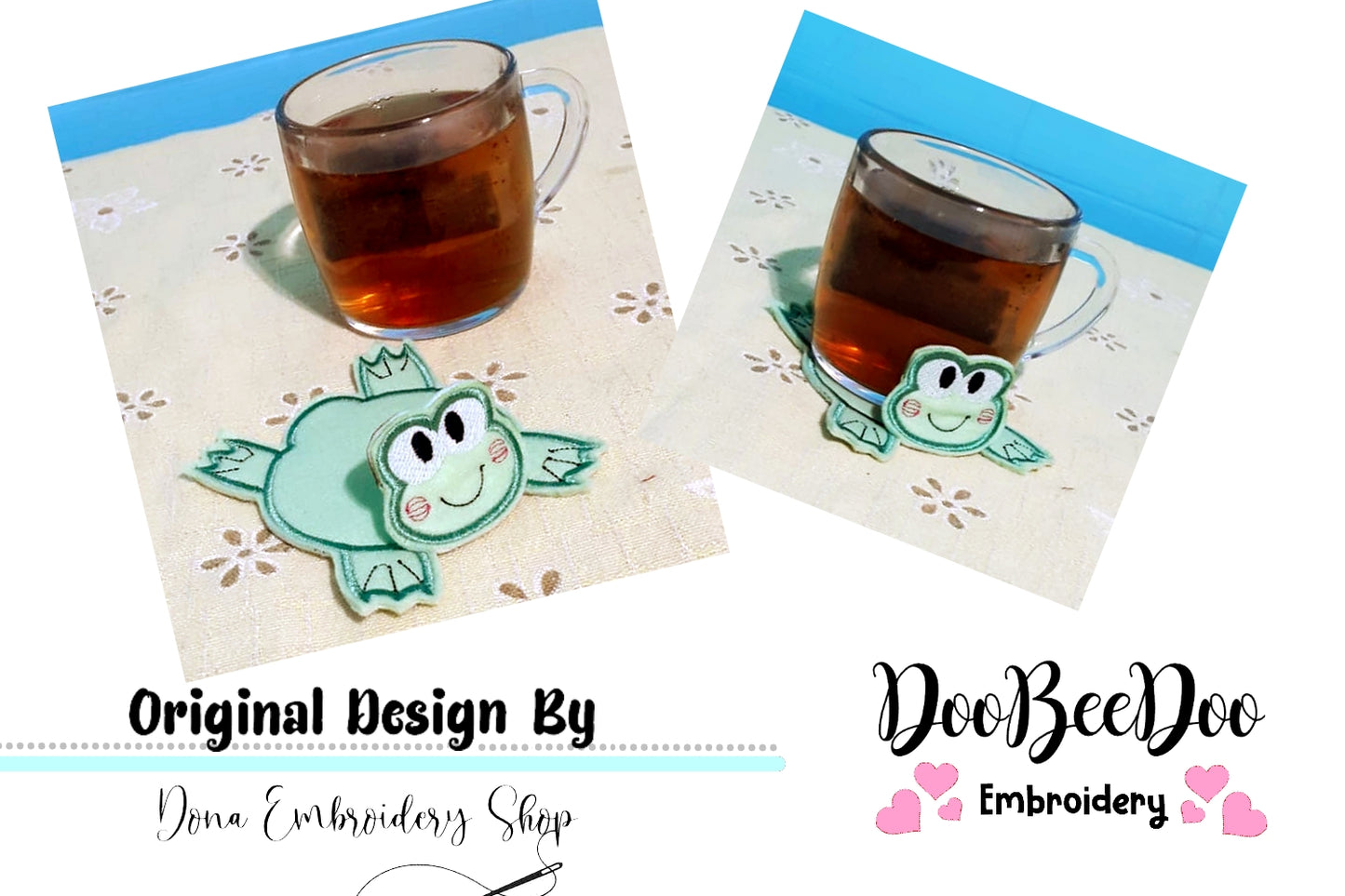 Frog Coaster - ITH Project - Machine Embroidery Design