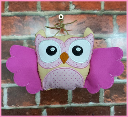 Cute Owl Stuffie - ITH Project - Machine Embroidery Design
