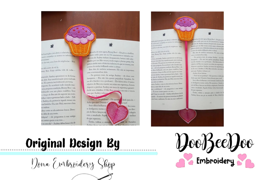 Cupcake Bookmarker - ITH Project - Machine Embroidery Design