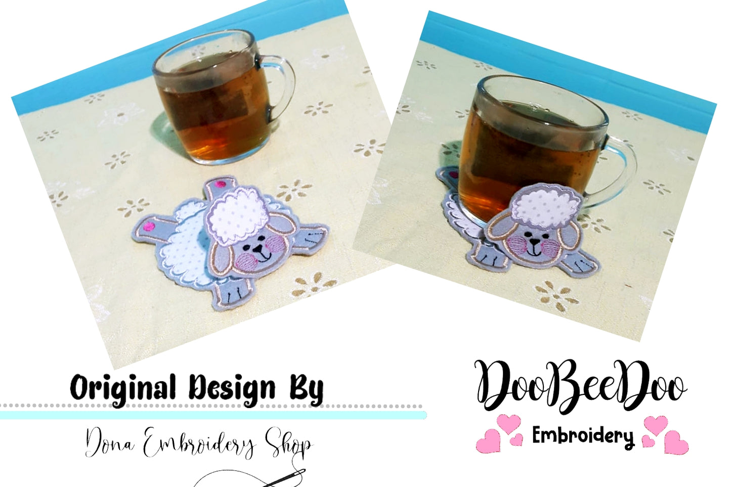 Animal Coasters Pack with 6 designs - ITH Project - Machine Embroidery Design