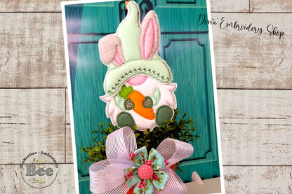 Green Easter Gnome Ornament - ITH Project - Machine Embroidery Design