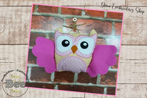 Cute Owl Stuffie - ITH Project - Machine Embroidery Design