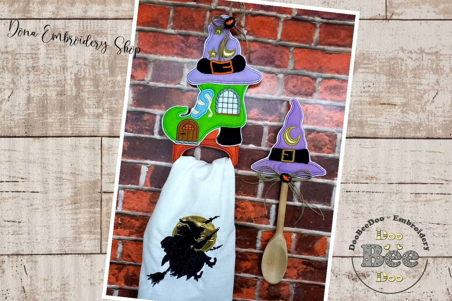 Witch House Kitchen Ornaments Set of 3 designs - ITH Project - Machine Embroidery Design