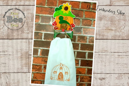 Pumpkin House Set of 2 designs - ITH Project - Machine Embroidery Design