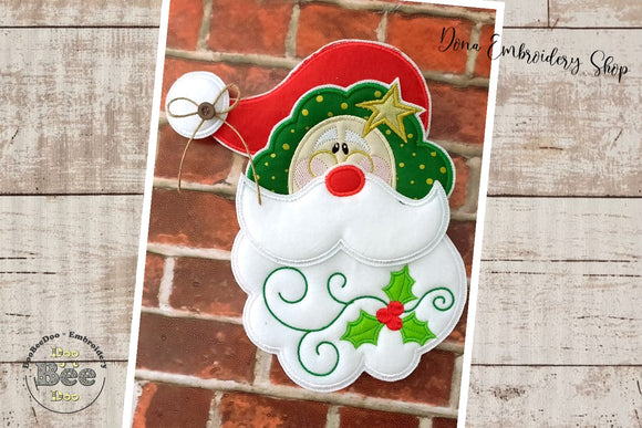 Santa Claus Wall Ornament - ITH Project - Machine Embroidery Design