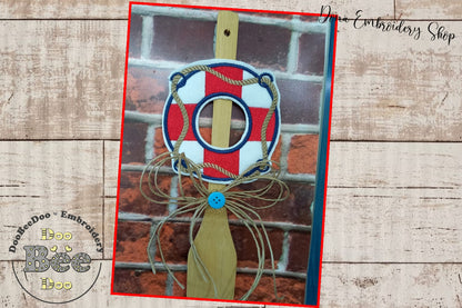 Wood Spoon Floater Apply - ITH Project - Machine Embroidery Design
