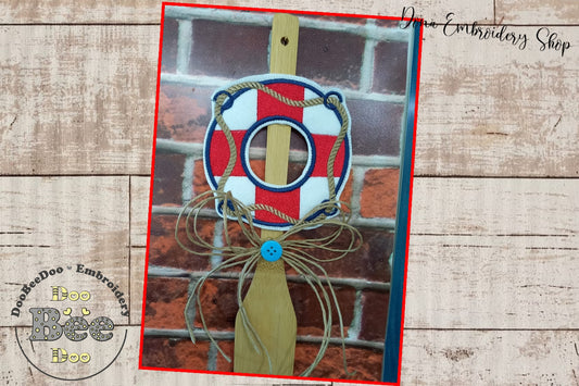 Wood Spoon Floater Apply - ITH Project - Machine Embroidery Design