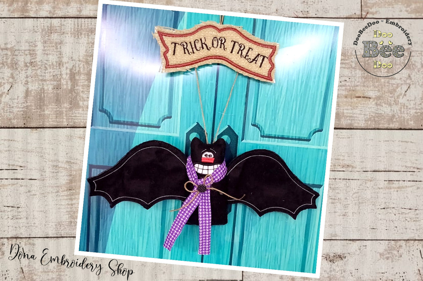 Halloween Bat Stuffie Ornament - ITH Project - Machine Embroidery Design