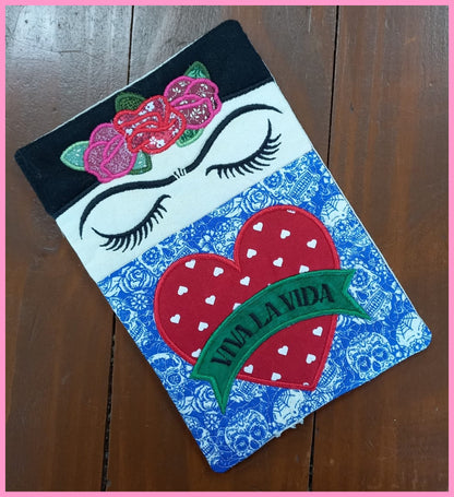 Frida Kahlo Mug Rug - ITH Project - Machine Embroidery Design