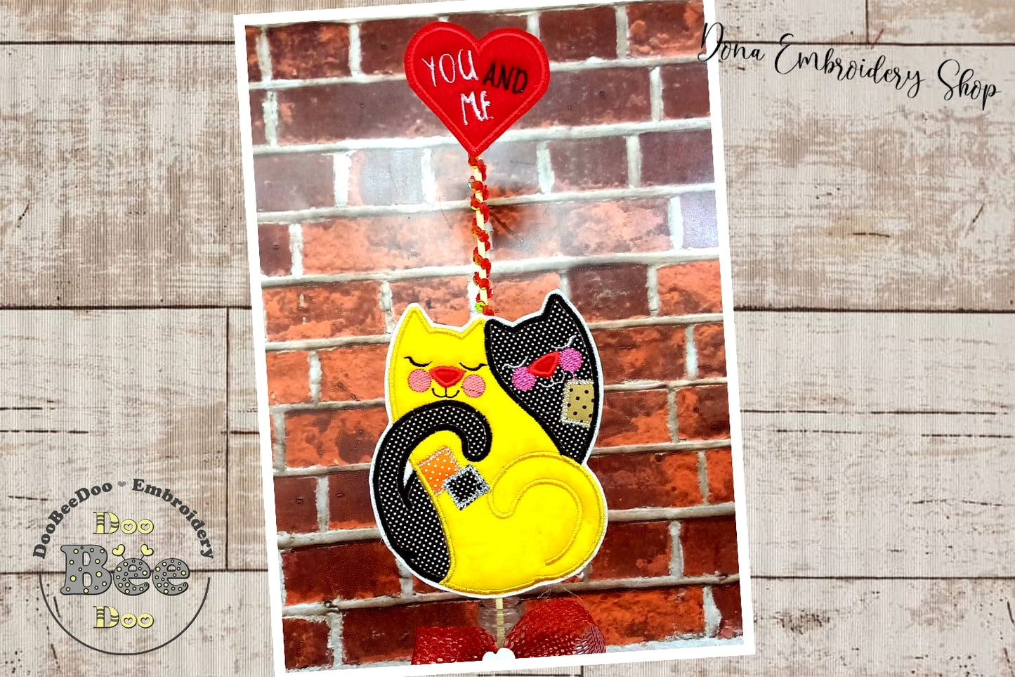 You and Me Ornament - ITH Project - Machine Embroidery Design