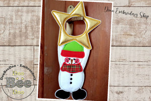 Star Snowman Door Hanger - ITH Project - Machine Embroidery Design