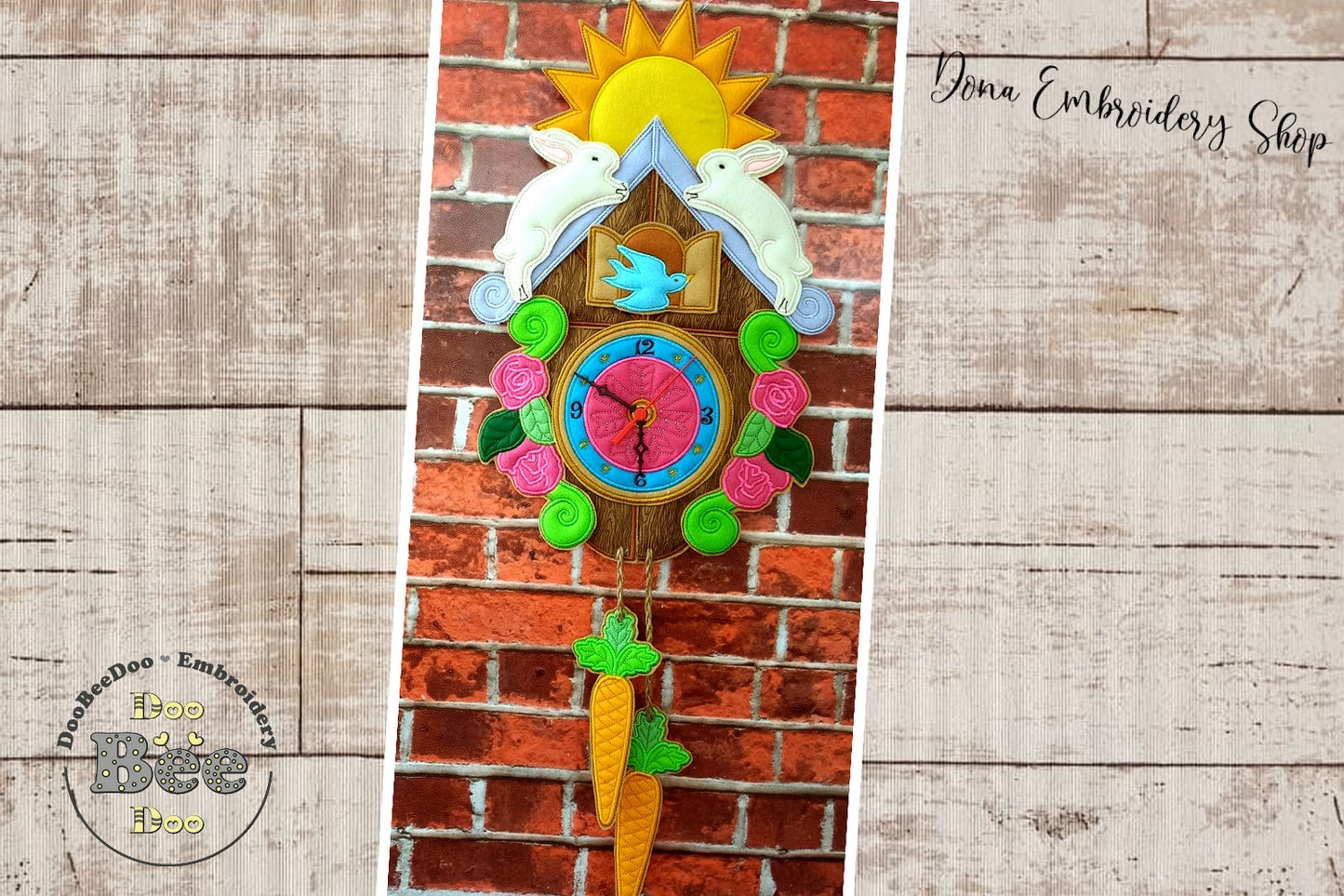 Easter Cuckoo Clock - ITH Project - Machine Embroidery Design