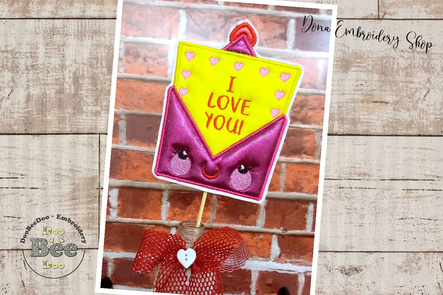 Love Letter Ornament - ITH Project - Machine Embroidery Design