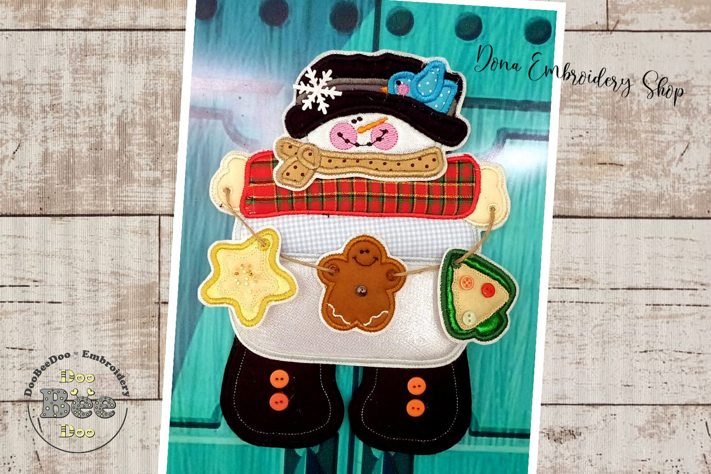 Snowman Ornament - ITH Project - Machine Embroidery Design