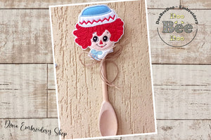 Raggedy Boy Doll for Wood Spoon - ITH Project - Machine Embroidery Design