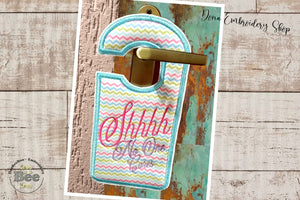 Shhhh No One Cares Door Hanger - ITH Project - Machine Embroidery Design