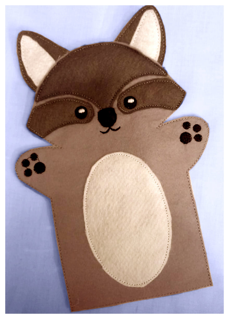 Racoon Puppet - ITH Project - Machine Embroidery Design