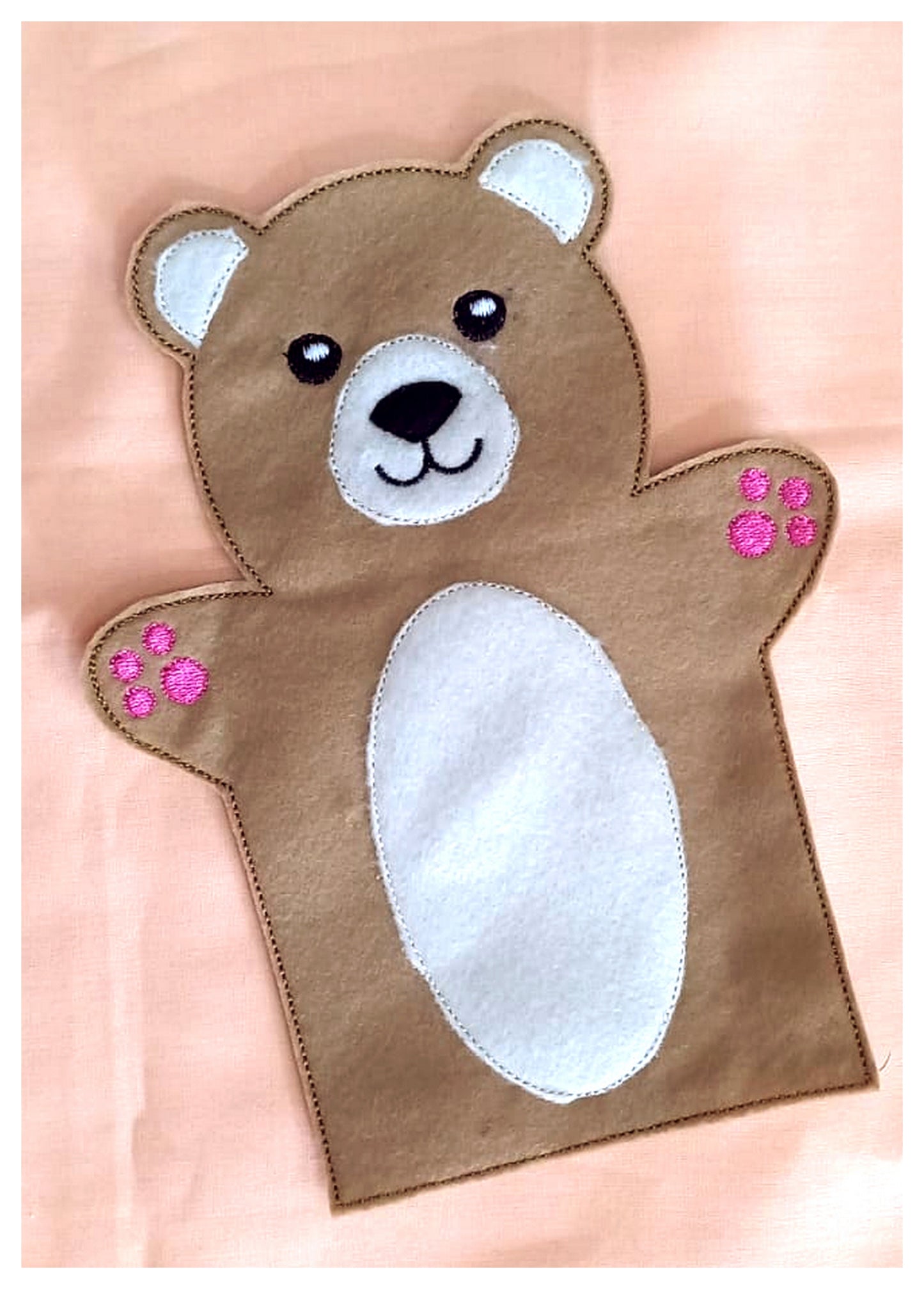 Bear Puppet - ITH Project - Machine Embroidery Design