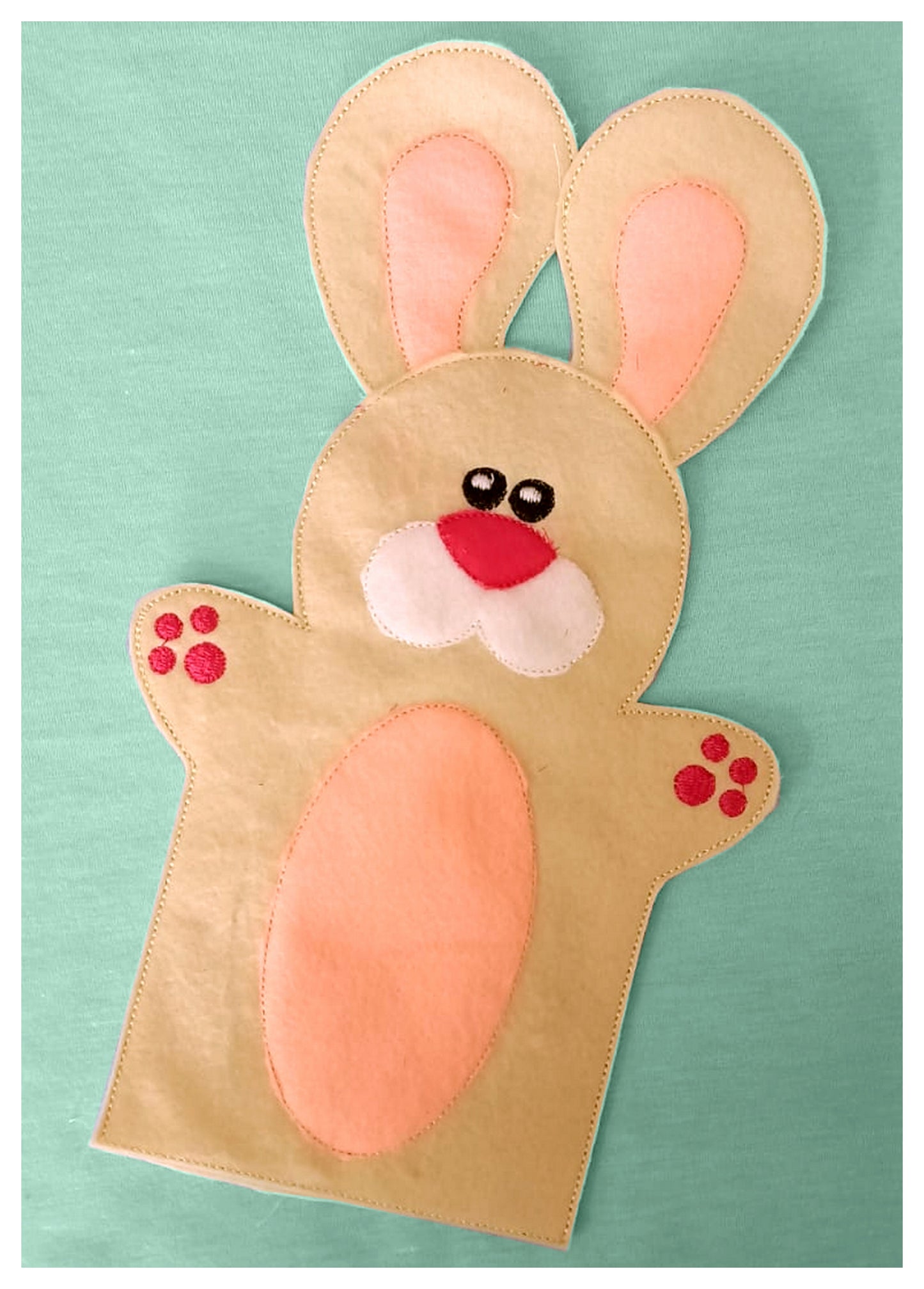 Bunny Puppet - ITH Project - Machine Embroidery Design