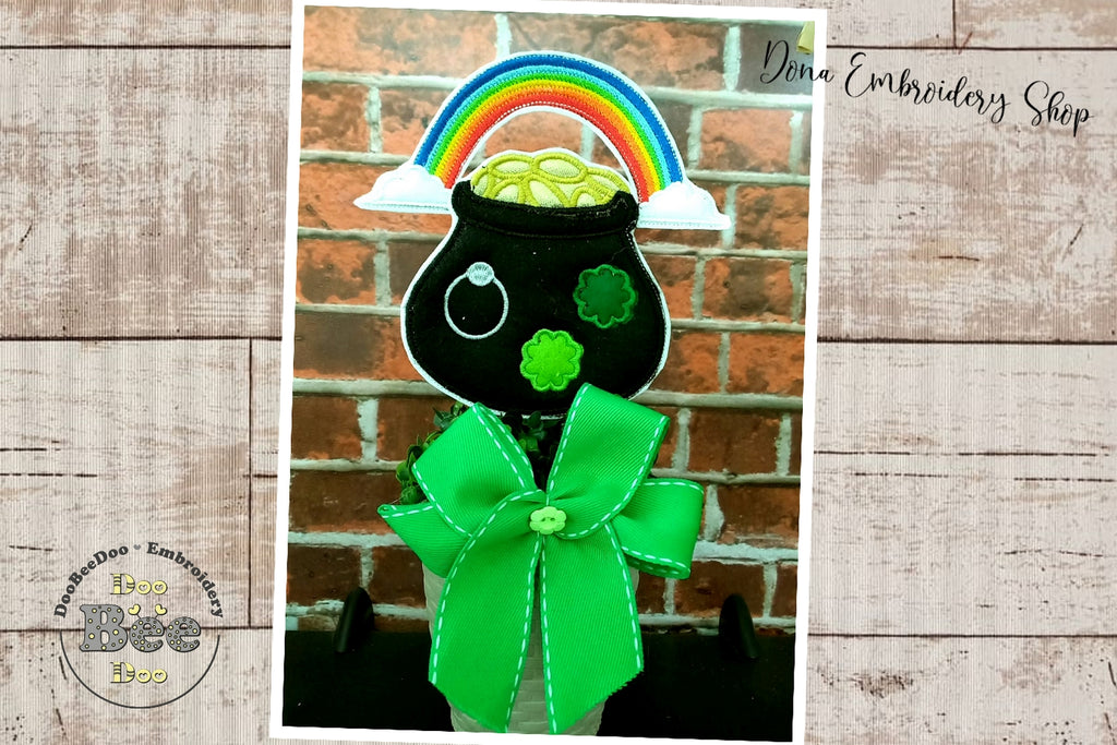 Leprechaun Gold Ornament - ITH Project - Machine Embroidery Design