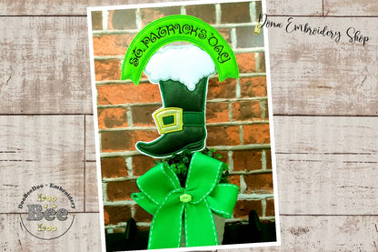 Leprechaun Boot Ornament - ITH Project - Machine Embroidery Design