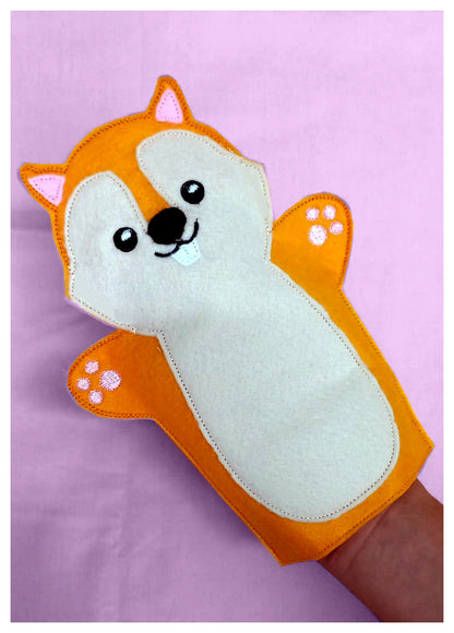 Squirrel Puppet - ITH Project - Machine Embroidery Design