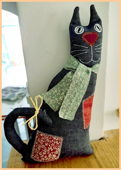 Black Cat Stuffie - ITH Project - Machine Embroidery Design