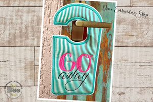 Go Away Door Hanger - ITH Project - Machine Emboridery Design