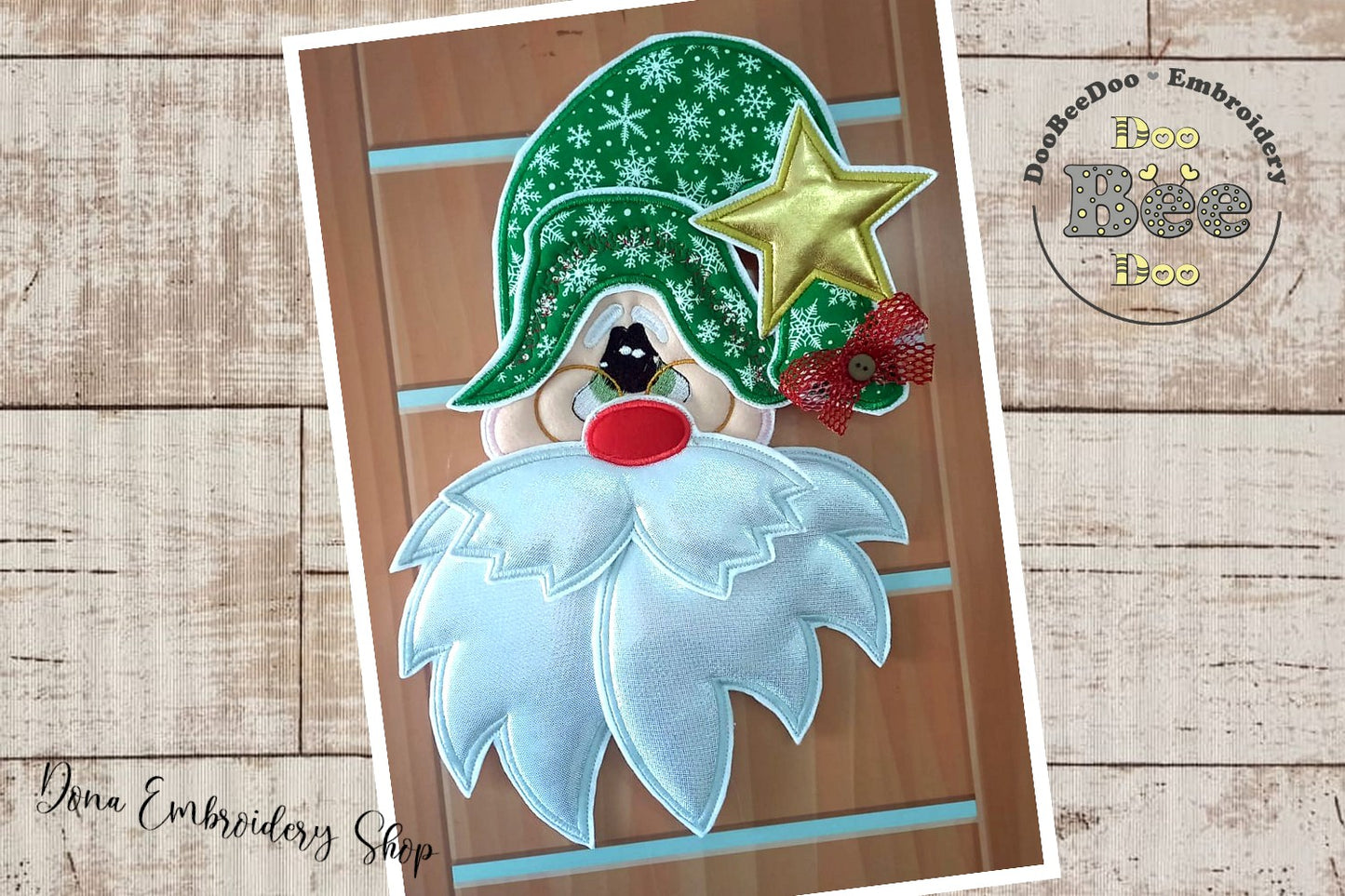 Country Santa Ornament - ITH Project - Machine Embroidery Design