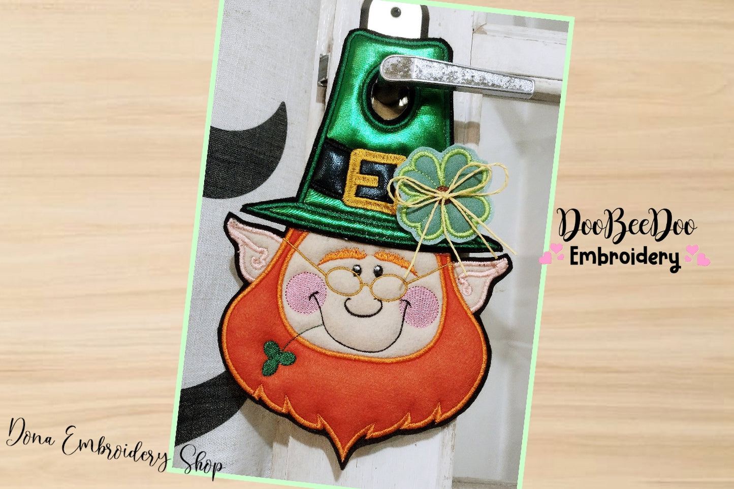 Leprechaun Door Hanger - ITH Project - Machine Embroidery Design