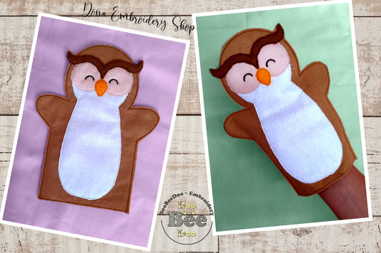 Owl Puppet - ITH Project - Machine Embroidery Design