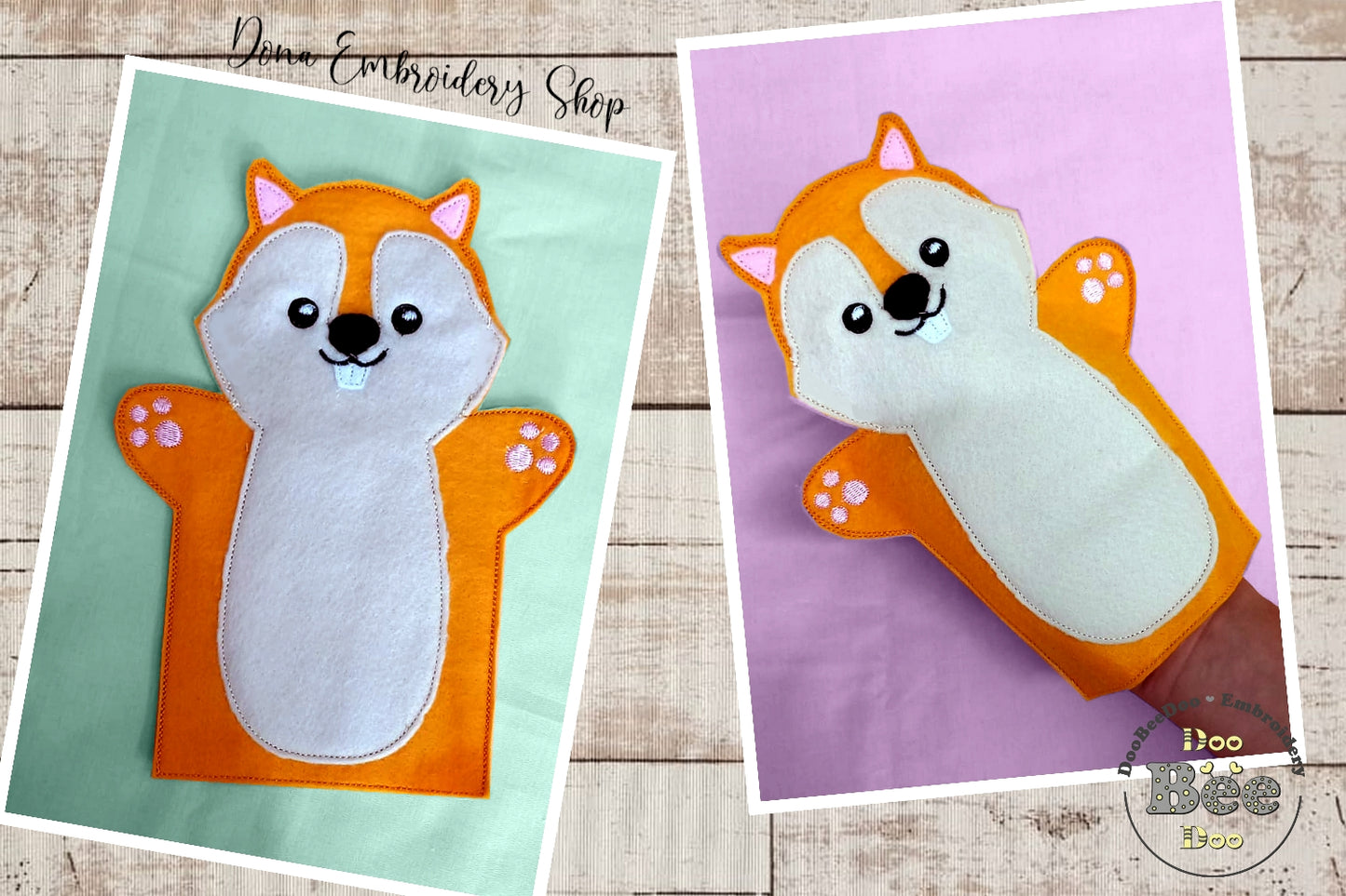 Squirrel Puppet - ITH Project - Machine Embroidery Design